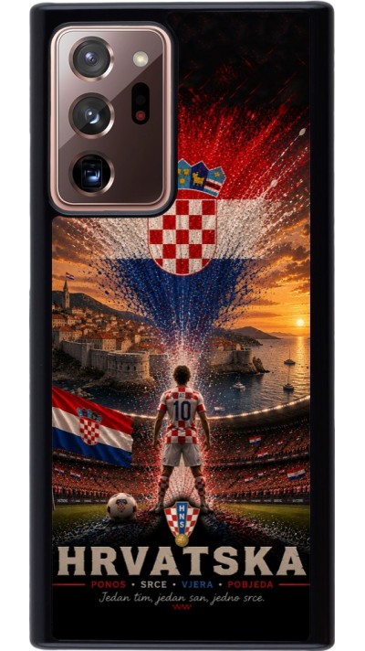 Coque Samsung Galaxy Note 20 Ultra - Football Croatie splash 2026