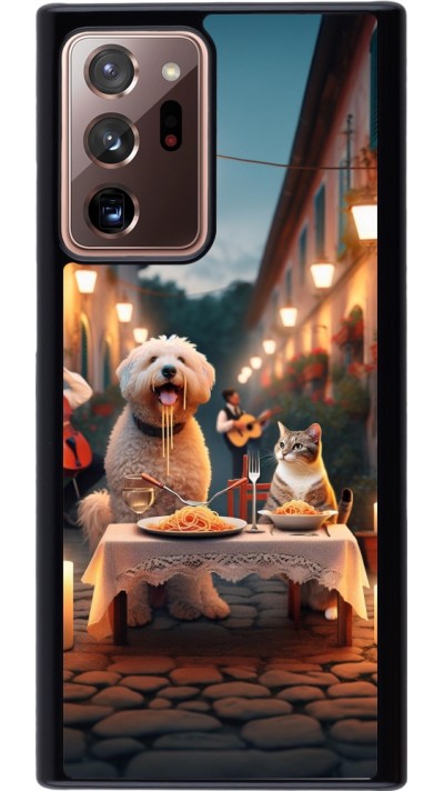 Samsung Galaxy Note 20 Ultra Case Hülle - Valentin 2024 Hund & Katze Kerzenlicht Samsung Galaxy Note 20 Ultra Case Hülle - Valentin 2024 Hund & Katze Kerzenlicht