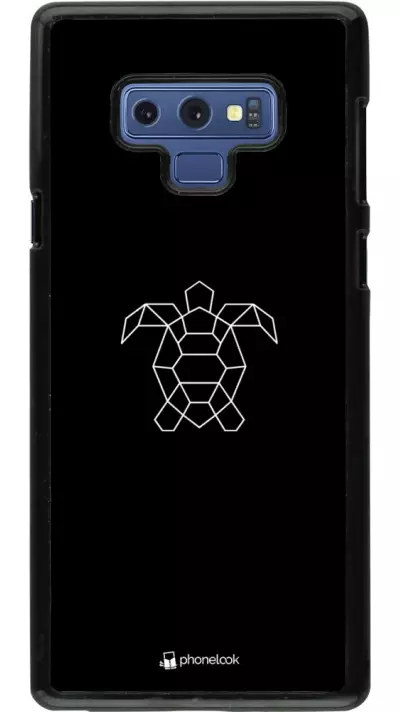 Coque Samsung Galaxy Note9 - Turtles lines on black