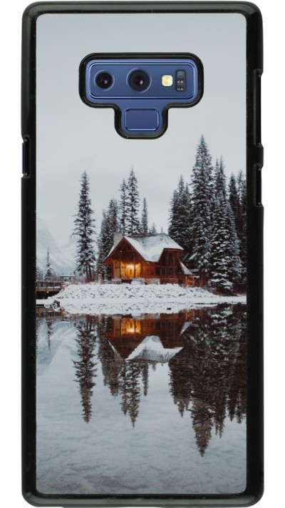 Samsung Galaxy Note9 Case Hülle - Winter 25 Winter house forest afternoon