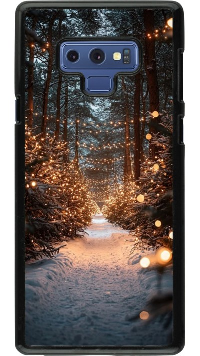 Samsung Galaxy Note9 Case Hülle - Winter 25 Winter snowy road