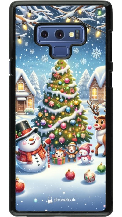 Samsung Galaxy Note9 Case Hülle - Weihnachten 2023 Schneemann und Tannenbaum Samsung Galaxy Note9 Case Hülle - Weihnachten 2023 Schneemann und Tannenbaum