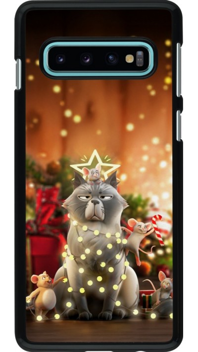Samsung Galaxy S10 Case Hülle - Christmas 25 Xmas Cat