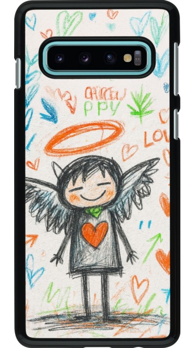Coque Samsung Galaxy S10 - Little Angel Sketch Love