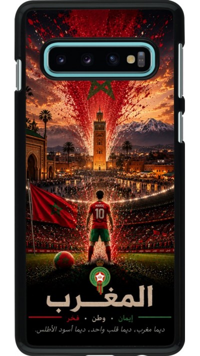 Coque Samsung Galaxy S10 - Football Maroc splash 2026