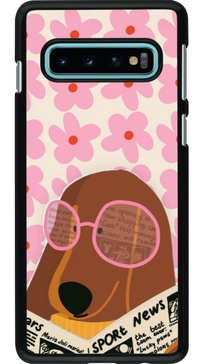 Samsung Galaxy S10 Case Hülle - Dog with newspaper Spring 2026