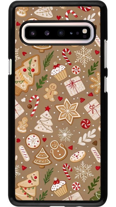 Samsung Galaxy S10 5G Case Hülle - Christmas 25 Pattern Ginger Cookie