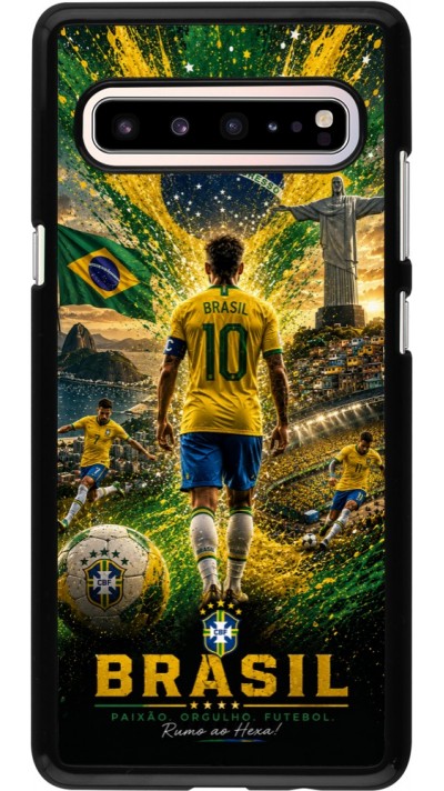 Coque Samsung Galaxy S10 5G - Football Brésil splash 2026