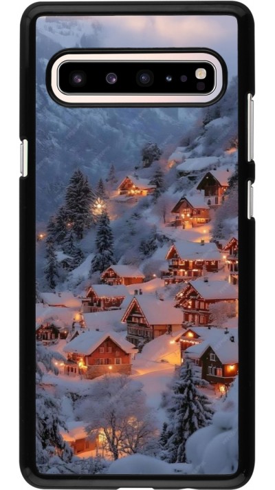 Samsung Galaxy S10 5G Case Hülle - Winter 25 Winter snowy village