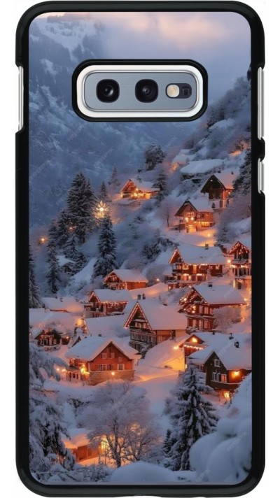 Samsung Galaxy S10e Case Hülle - Winter 25 Winter snowy village