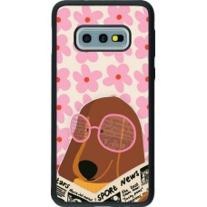 Samsung Galaxy S10e Case Hülle - Silikon schwarz Dog with newspaper Spring 2026