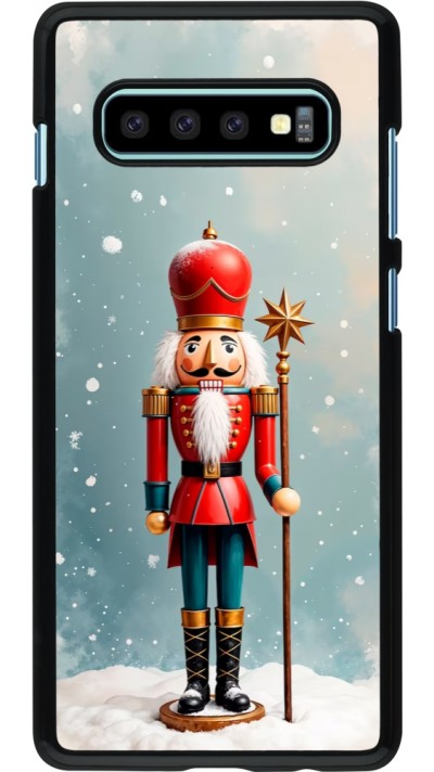 Samsung Galaxy S10+ Case Hülle - Christmas 25 Nutcracker Snow