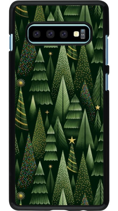 Samsung Galaxy S10+ Case Hülle - Christmas 25 Pattern Xmas Tree