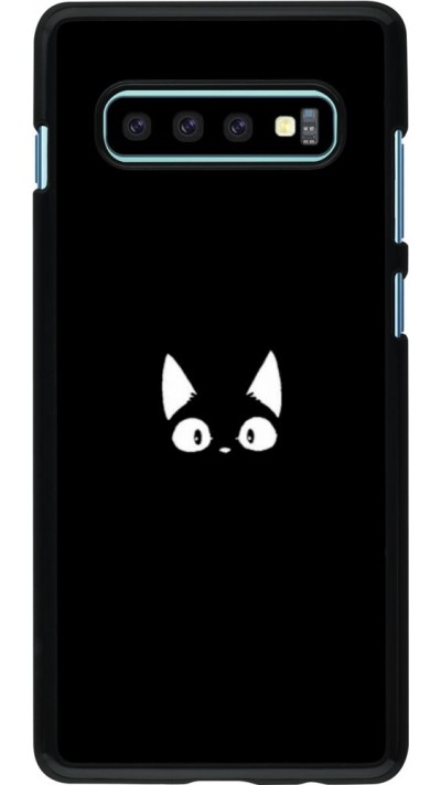 Hülle Samsung Galaxy S10+ - Funny cat on black Hülle Samsung Galaxy S10+ - Funny cat on black