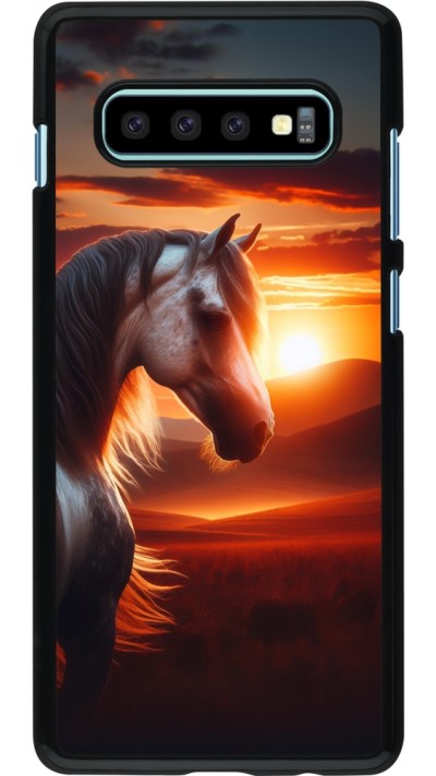 Samsung Galaxy S10+ Case Hülle - Majestätischer Sonnenuntergang Pferd Samsung Galaxy S10+ Case Hülle - Majestätischer Sonnenuntergang Pferd