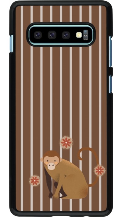Samsung Galaxy S10+ Case Hülle - Monkey with stripes Samsung Galaxy S10+ Case Hülle - Monkey with stripes