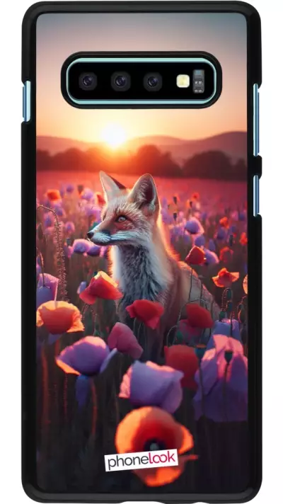 Coque Samsung Galaxy S10+ - Renard pourpre au crépuscule