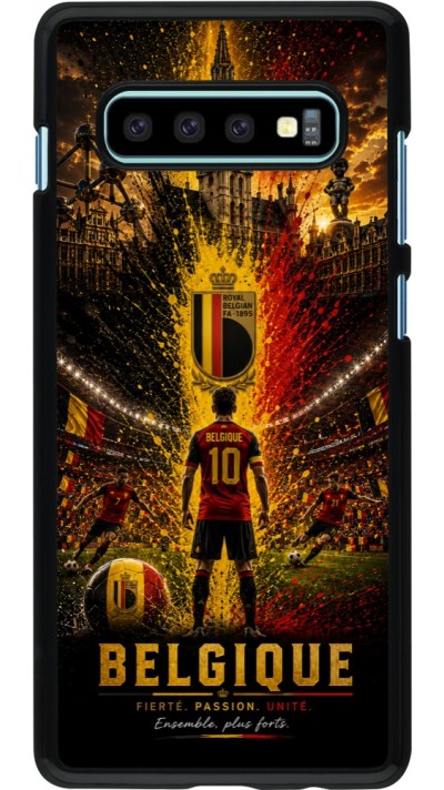 Coque Samsung Galaxy S10+ - Football Belgique splash 2026