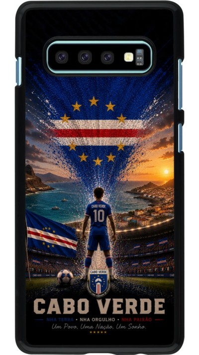 Coque Samsung Galaxy S10+ - Football Cap-Vert splash 2026