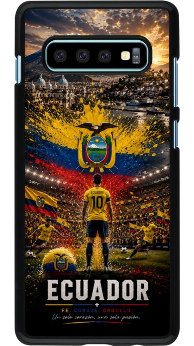 Coque Samsung Galaxy S10+ - Football Équateur splash 2026