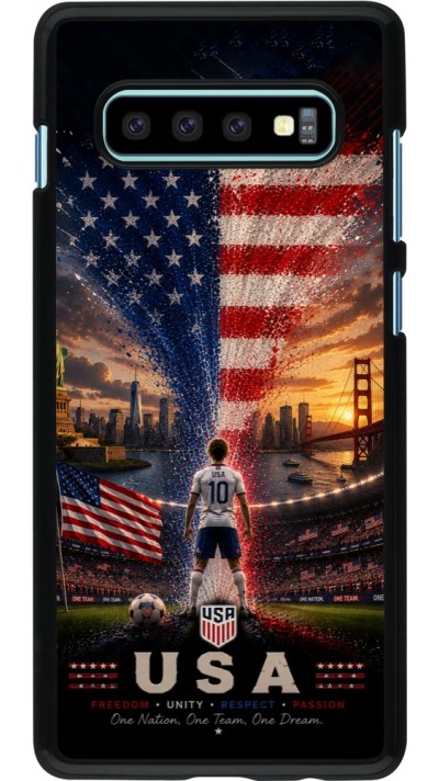 Coque Samsung Galaxy S10+ - Football États-Unis splash 2026