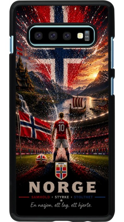 Coque Samsung Galaxy S10+ - Football Norvège splash 2026
