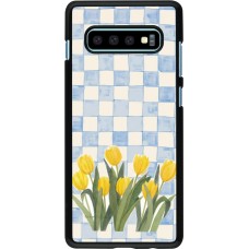 Coque Samsung Galaxy S10+ - Blue vichy tulips Spring 2026