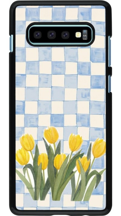 Coque Samsung Galaxy S10+ - Blue vichy tulips Spring 2026