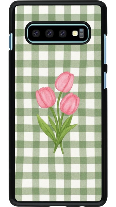 Coque Samsung Galaxy S10+ - Green vichy tulips Spring 2026