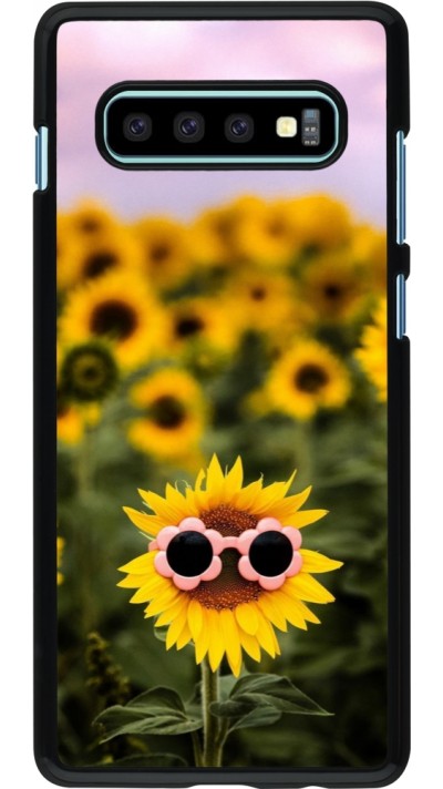Coque Samsung Galaxy S10+ - Sunflower with glasses Spring 2026