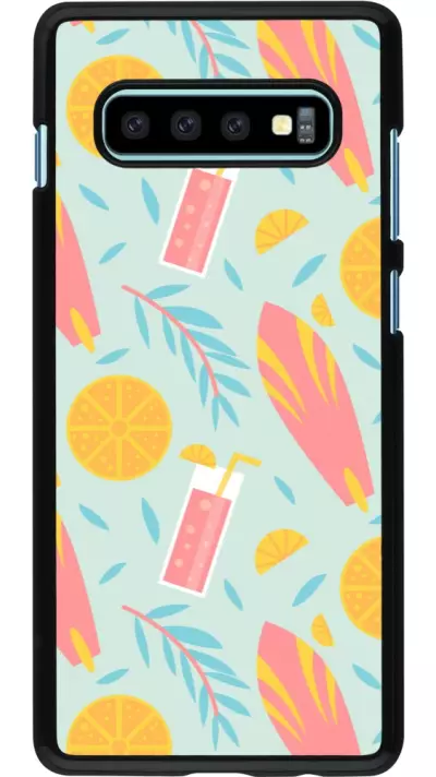 Coque Samsung Galaxy S10+ - Summer 2025 Pattern citron