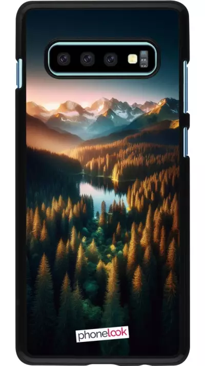 Coque Samsung Galaxy S10+ - Sunset Forest Lake