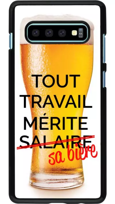 Coque Samsung Galaxy S10+ - Tout travail mérite sa bière