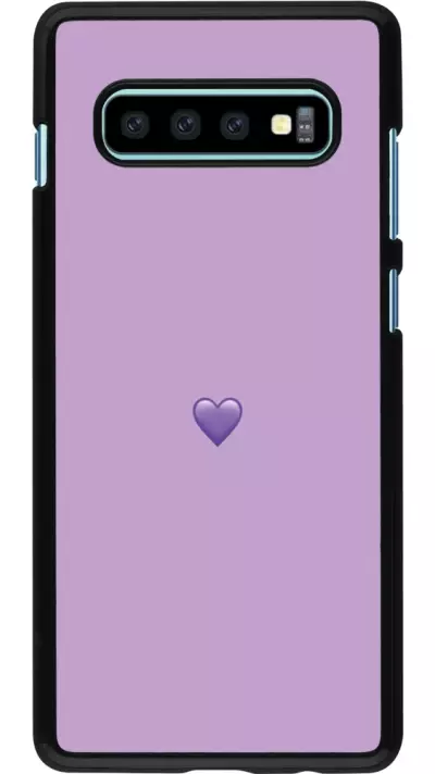 Coque Samsung Galaxy S10+ - Valentine 2023 purpule single heart