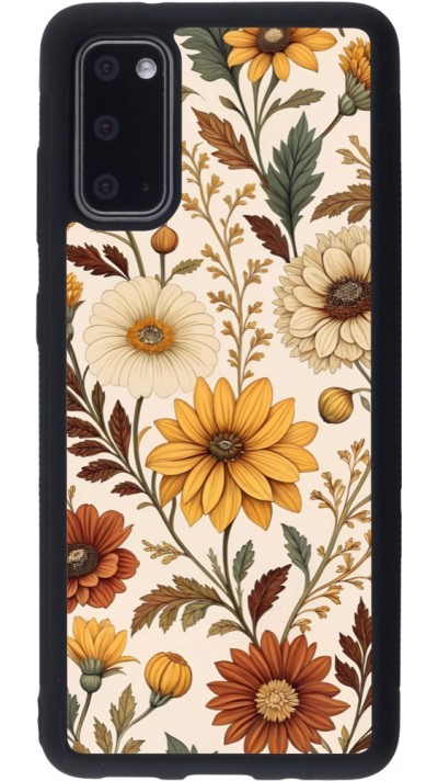 Coque Samsung Galaxy S20 - Silicone rigide noir Autumn 25 Flower pattern