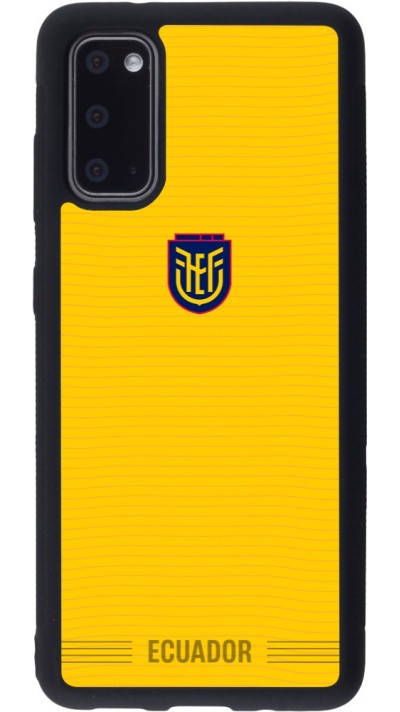 Coque Samsung Galaxy S20 - Silicone rigide noir Maillot de football Équateur 2026 personnalisable