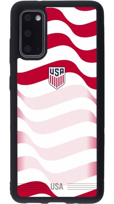 Coque Samsung Galaxy S20 - Silicone rigide noir Maillot de football États-Unis 2026 personnalisable