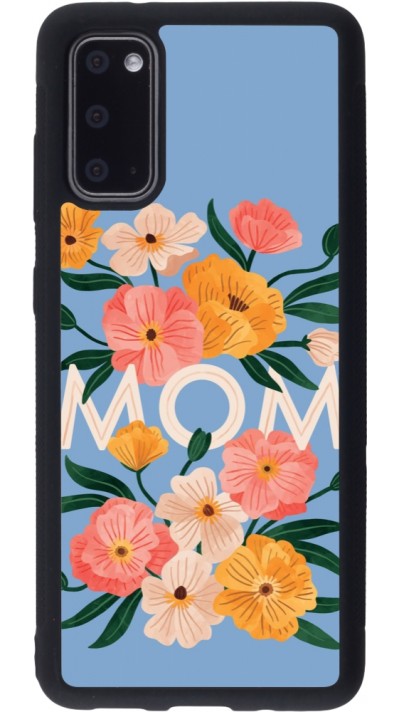 Coque Samsung Galaxy S20 - Silicone rigide noir Mom 2026 Flowers