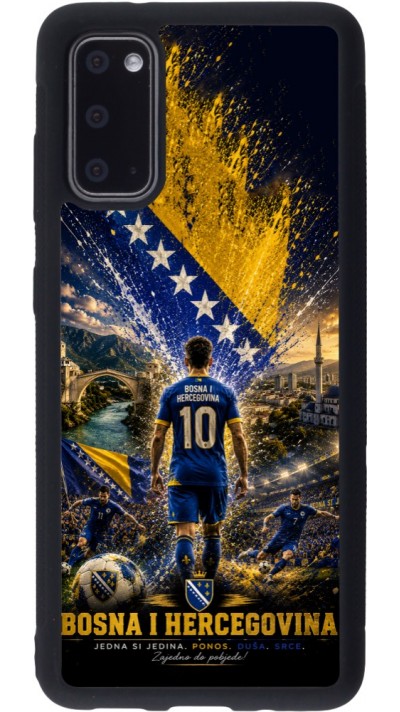 Coque Samsung Galaxy S20 - Silicone rigide noir Football Bosnie-Herzégovine splash 2026