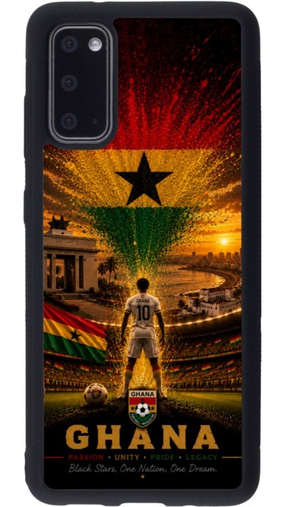 Coque Samsung Galaxy S20 - Silicone rigide noir Football Ghana splash 2026