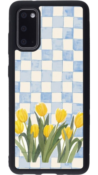 Coque Samsung Galaxy S20 - Silicone rigide noir Blue vichy tulips Spring 2026