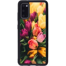 Samsung Galaxy S20 Case Hülle - Silikon schwarz Bouquet of tulips Spring 2026