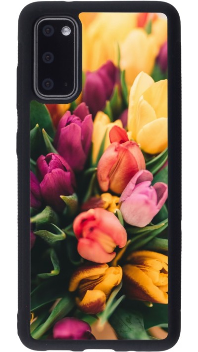 Coque Samsung Galaxy S20 - Silicone rigide noir Bouquet of tulips Spring 2026