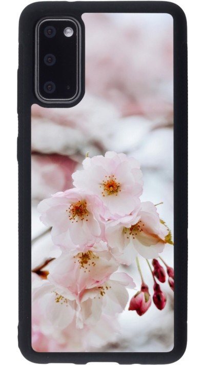 Coque Samsung Galaxy S20 - Silicone rigide noir Cherry tree Spring 2026