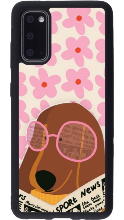 Coque Samsung Galaxy S20 - Silicone rigide noir Dog with newspaper Spring 2026