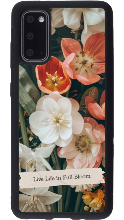 Coque Samsung Galaxy S20 - Silicone rigide noir Full Bloom Spring 2026