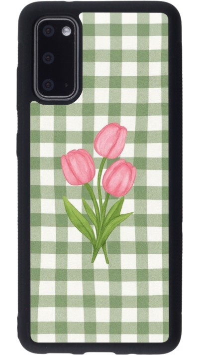 Coque Samsung Galaxy S20 - Silicone rigide noir Green vichy tulips Spring 2026