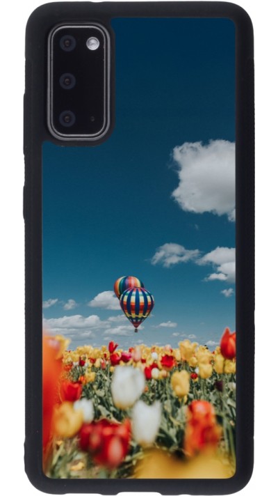 Coque Samsung Galaxy S20 - Silicone rigide noir Hot air balloon Spring 2026