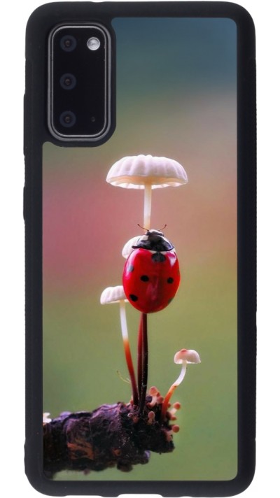 Coque Samsung Galaxy S20 - Silicone rigide noir Ladybird on a mushroom Spring 2026