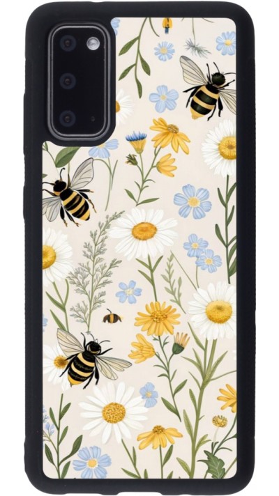 Coque Samsung Galaxy S20 - Silicone rigide noir Pattern bees Spring 2026
